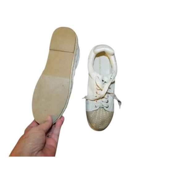 Catherine Malandrino Size 9 Canvas Lace Up Espadrille Style Flats Shoes NWT - Picture 3 of 3